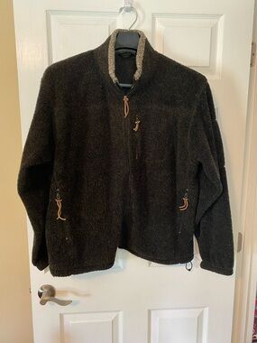 Cabela’s Fleece Jacket XL Brown Sherpa Pile Full Zip Outdoors